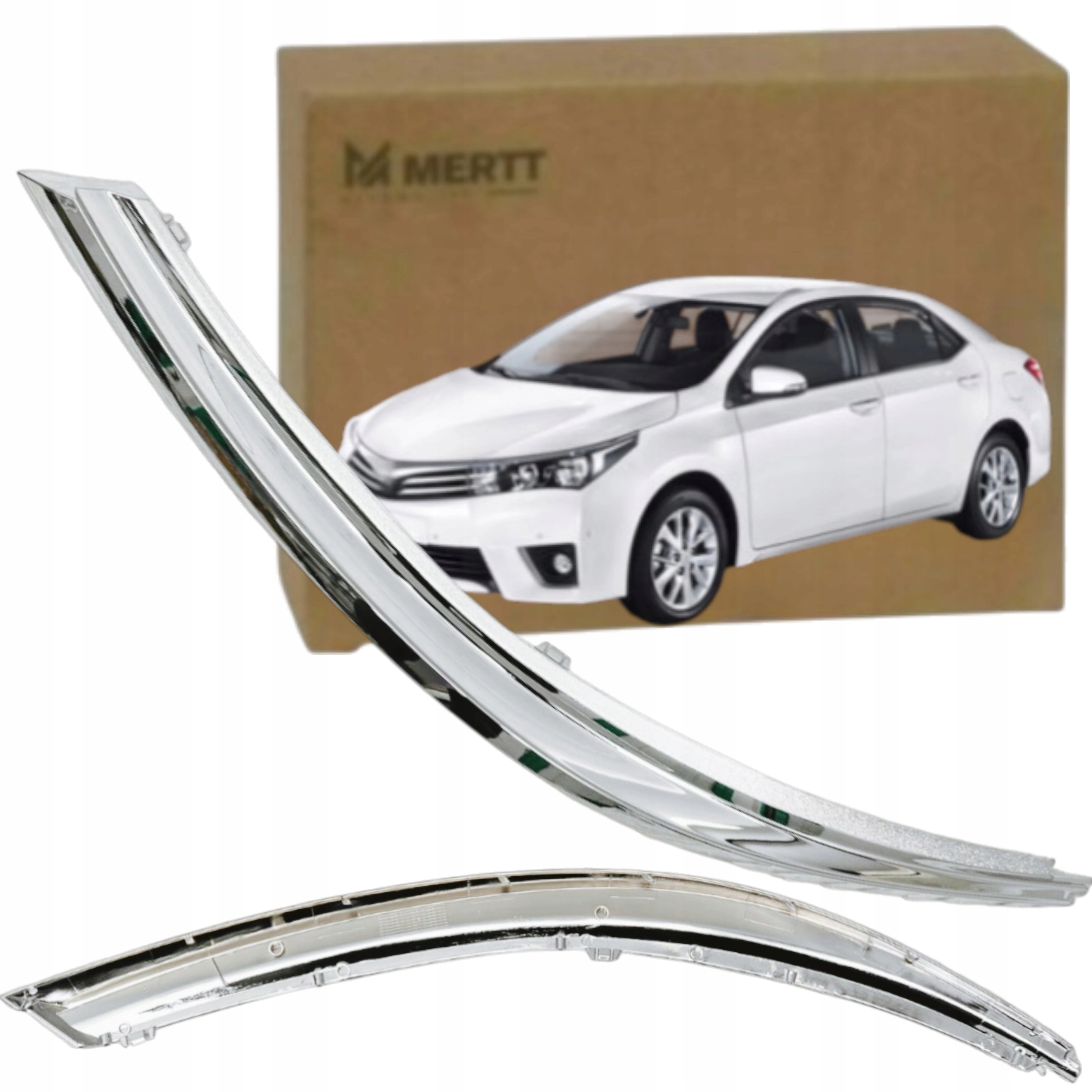 Toyota Corolla XI E16 13-16 5318202010 Chromovaná Lišta Lampy, Levá Přední Strana