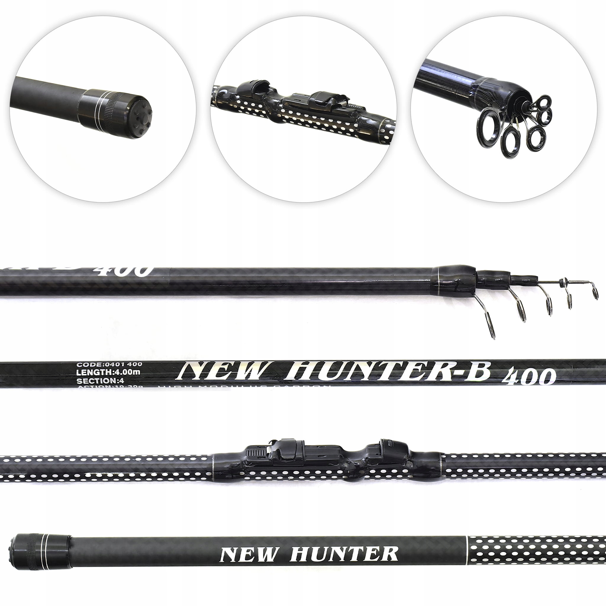 

Wędka New Hunter Bolonka Carbon 6M 10-30G