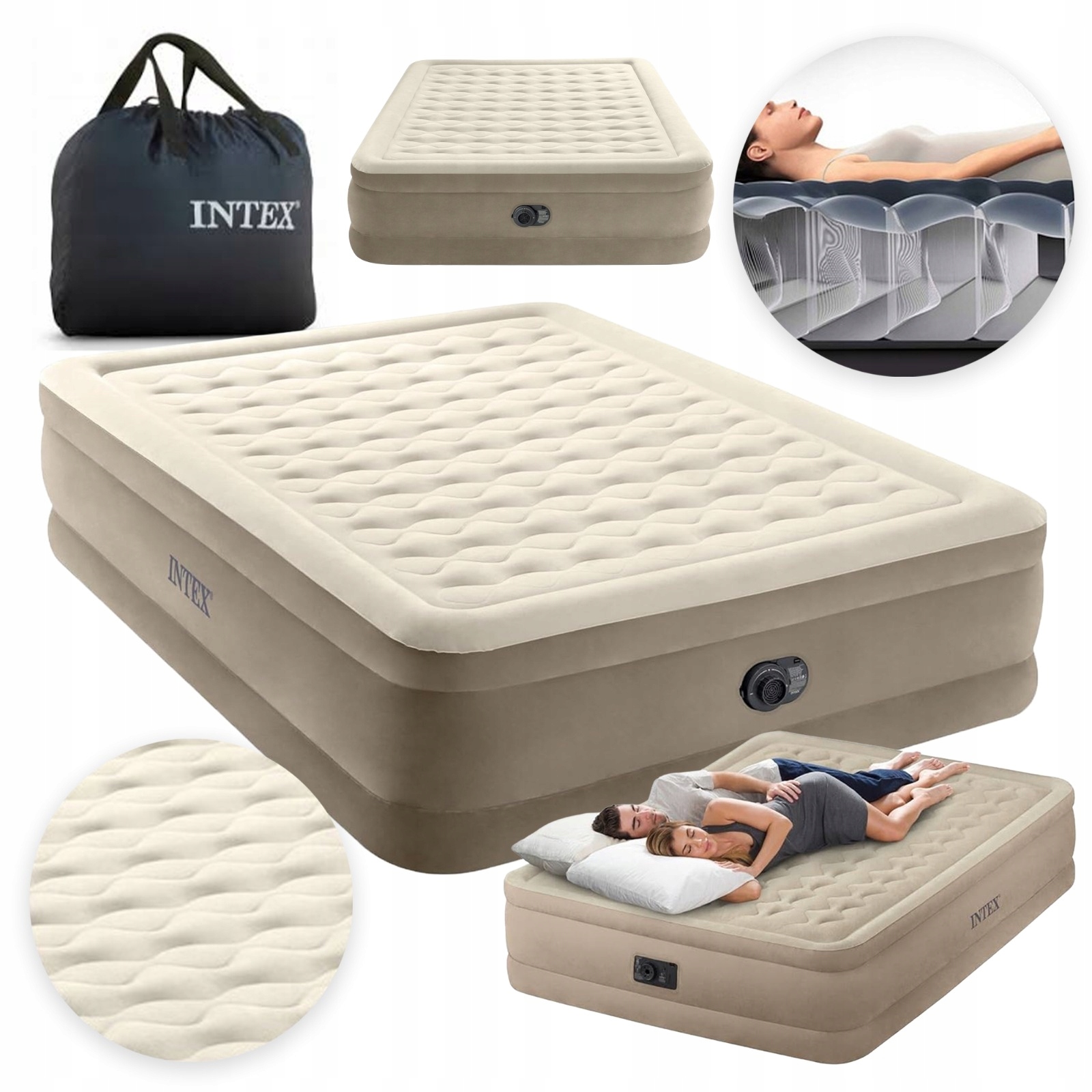 Matrace pro dvoulůžko Intex s elektrickou pumpou 203 x 152 cm