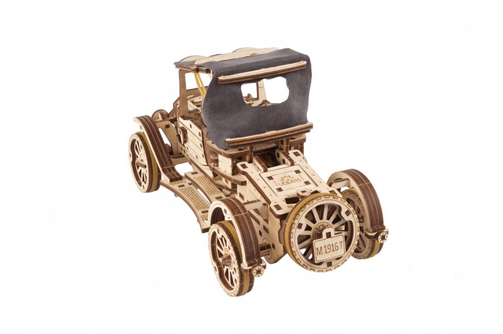 RETRO CAR UGR-T UGEARS MODEL MECHANICZNY DREWNIANY Z NAPĘDEM PUZZLE 3D Marka Ugears