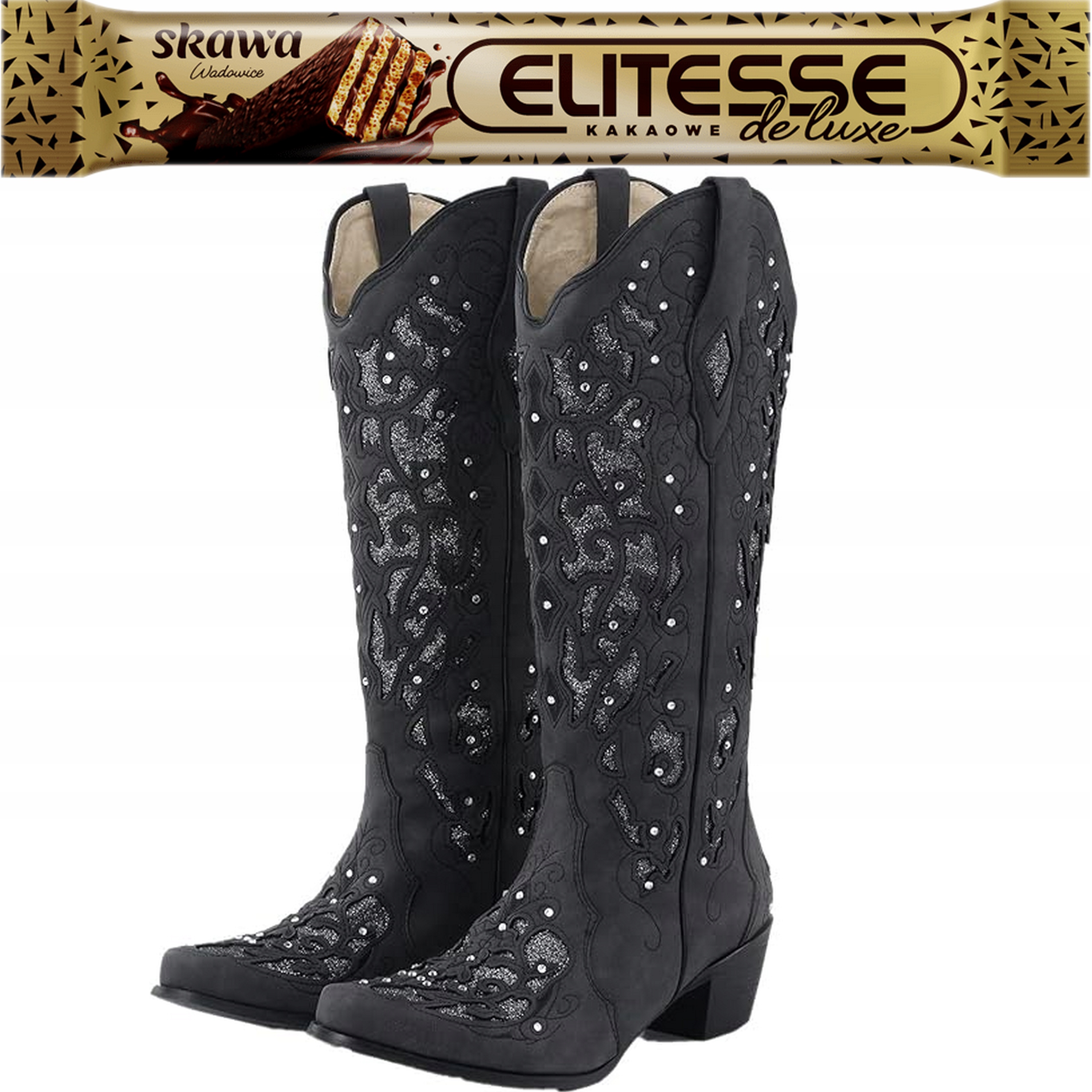 Dámské kovbojské boty boty Fgrid Western s podpatky Vintage vel. 37 Novinka Unikát