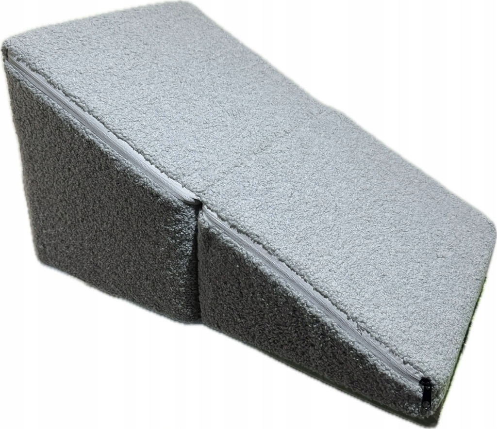 Schody podest dla psa kota 2w1 Pufa Baranek Boucle Szary Produkt Polski