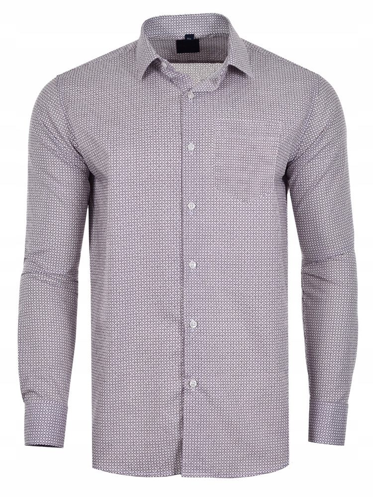 Košile Vzor Bílá Dlouhá Velká 52/53