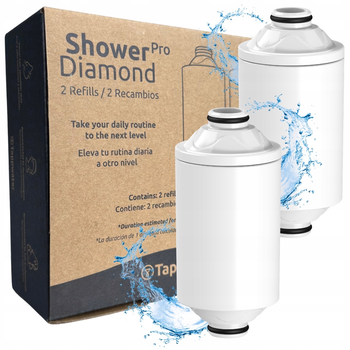 Wkład do filtra prysznicowego Tappwater ShowerPro Diamond zestaw 2 sztuki