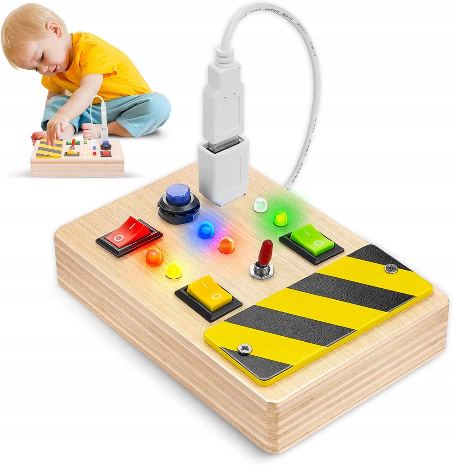 Tablica Sensoryczna Edukacyjna LED Montessori
