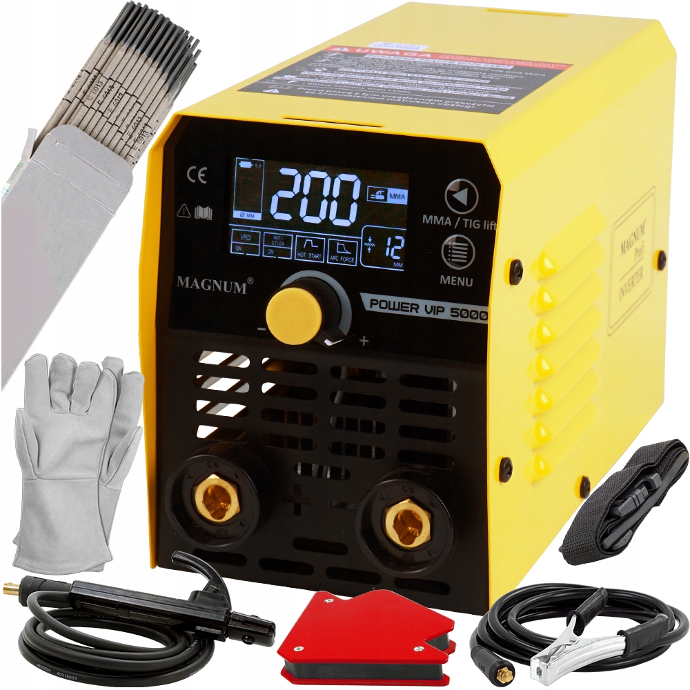 Spawarka elektrodowa Mma 200 A Synergia LCD Magnum Power Vip Vrd Anti Stick