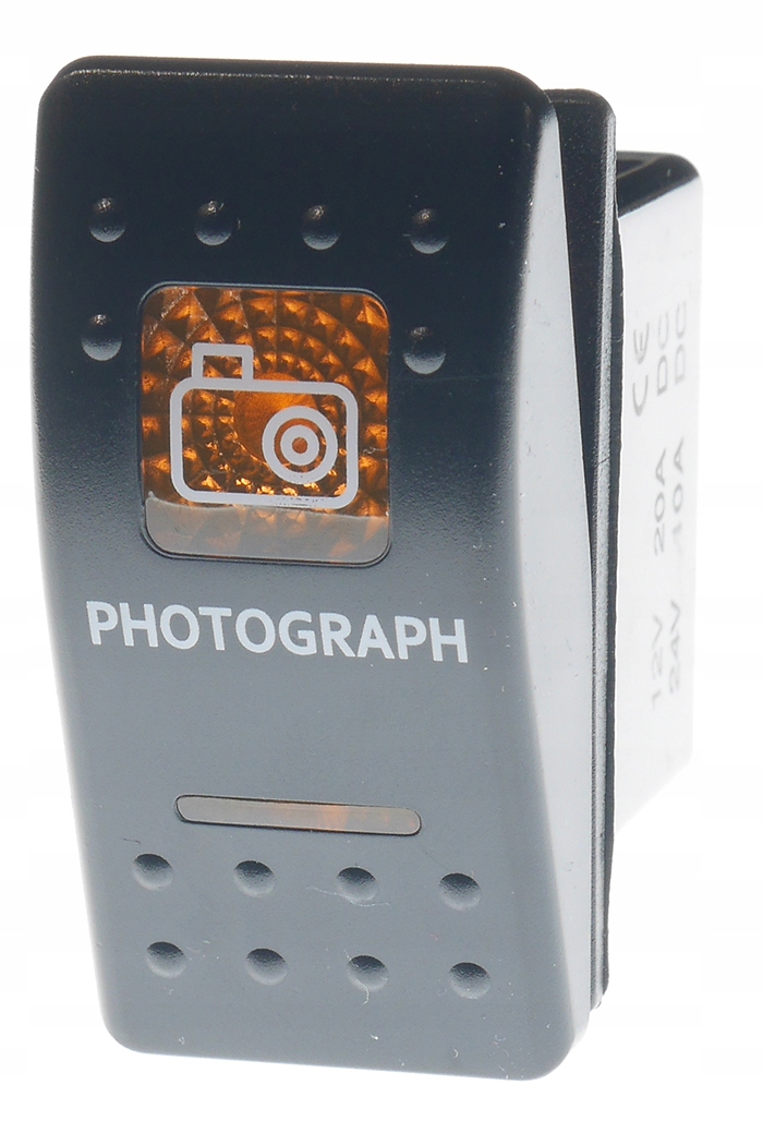 CARLING PRZELACZNIK IP68 WLACZNIK LED 12-24V 20A POMARANCZOWY PHOTOGRAPH