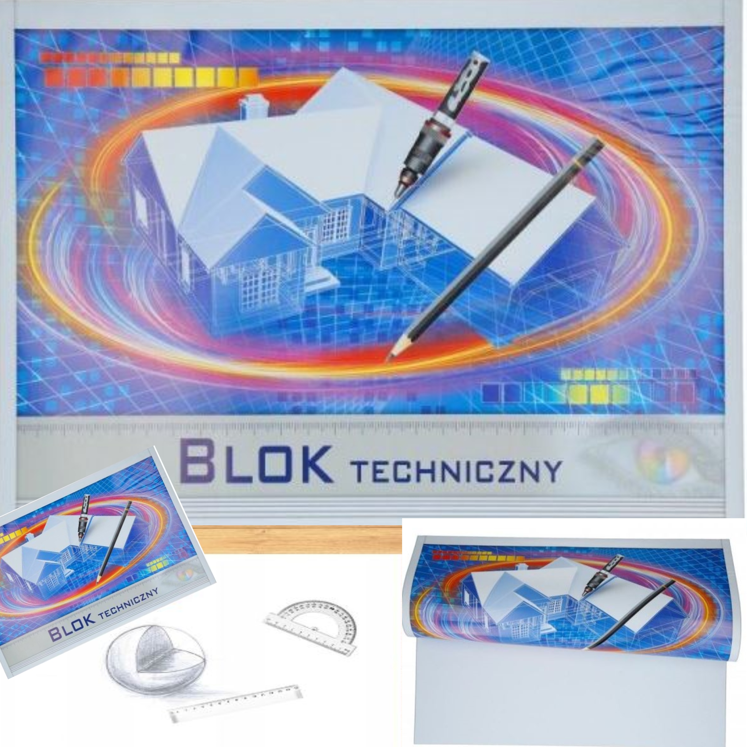 blok 10szt.  techniczny biały A3 — 3