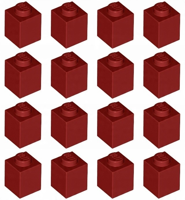 

Lego 3005 Klocek 1x1 czerwony ciemny (9g) 16 szt.