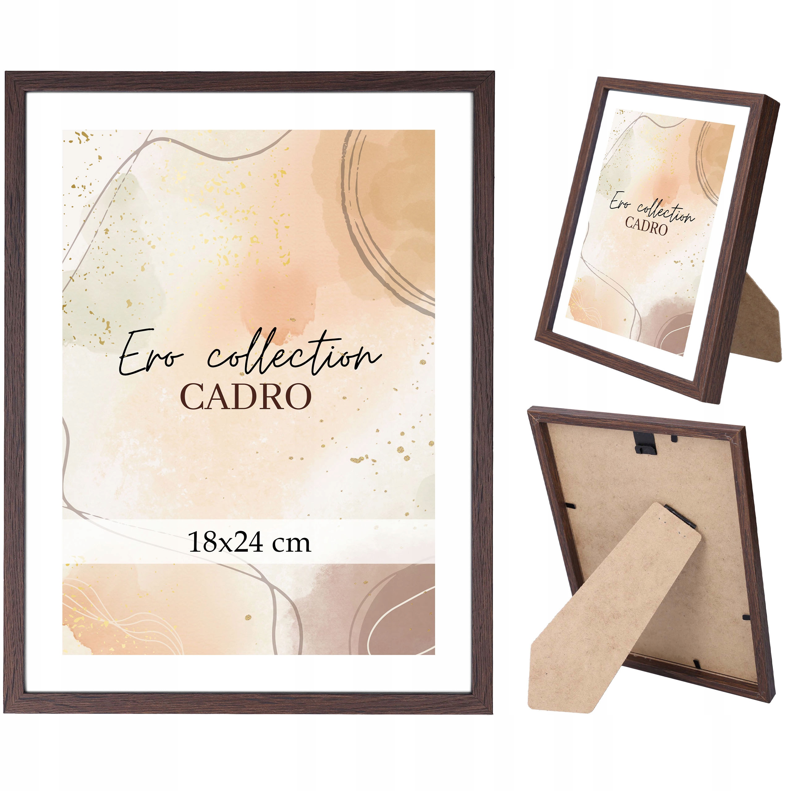 

Ramka na zdjęcia 18x24 ramki stojąca nóżka wenge