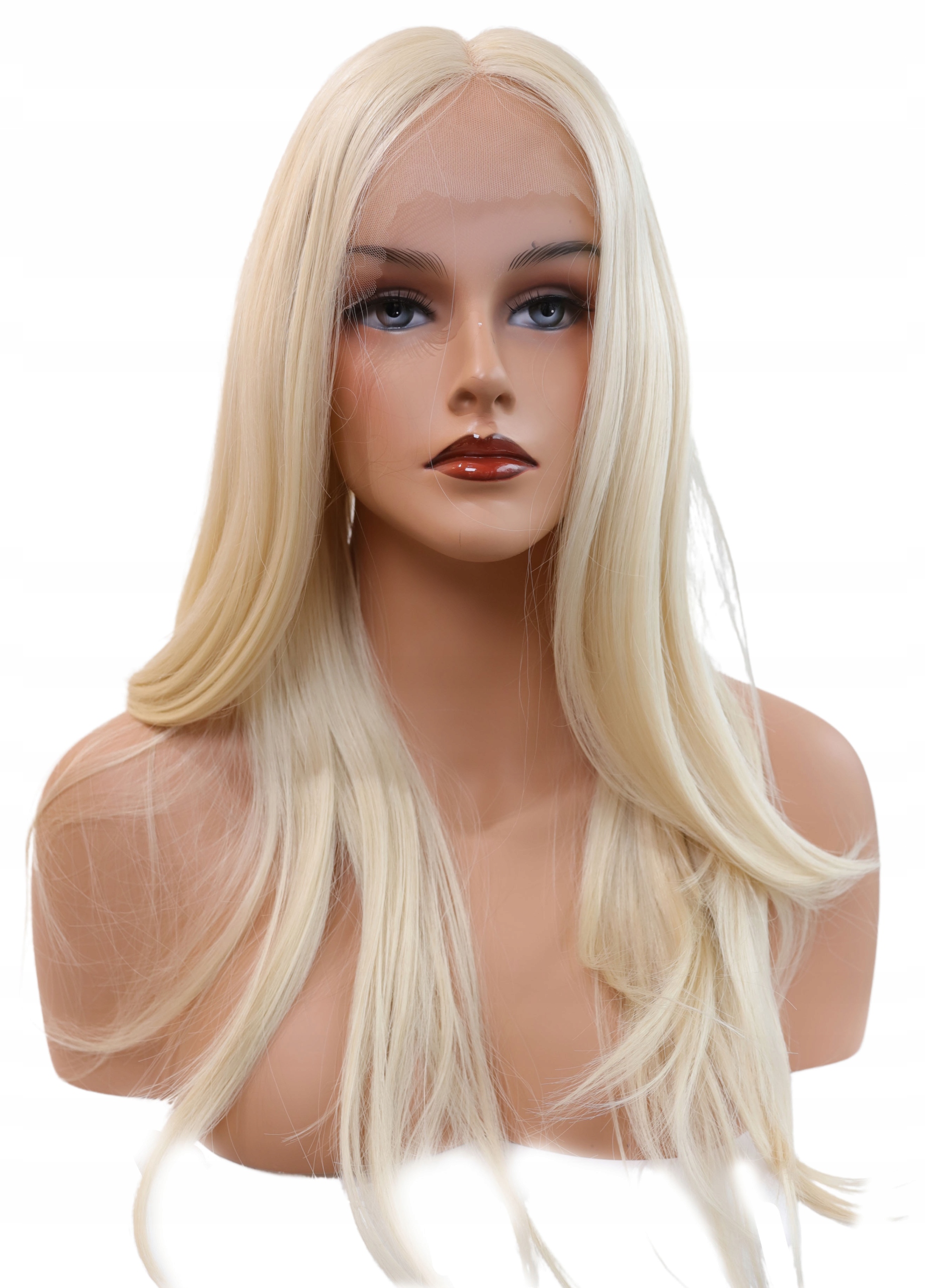 Syntetická paruka Lace Front Blond rovná 0915