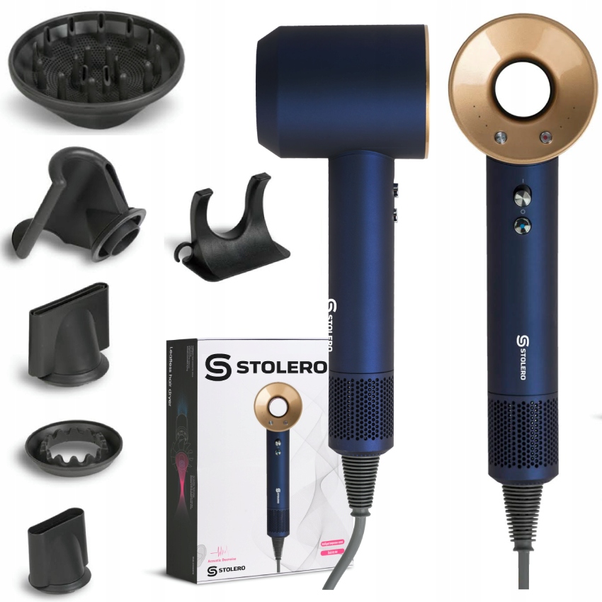 Suszarka Do Włosów Z Jonizacją Dyfuzorem Mocna Kabel 3M Końcówki 6W1 Zestaw