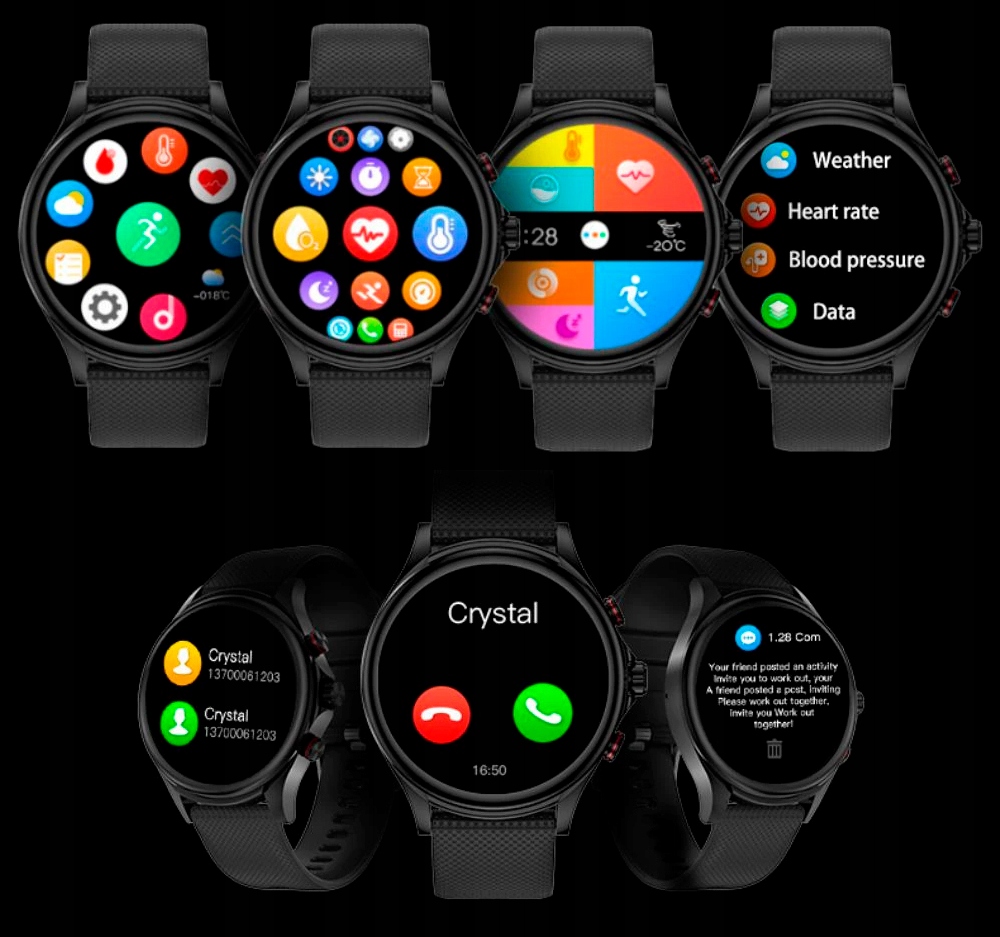 SMARTWATCH ZEGAREK SPORTOWY ROZMOWY MĘSKI SMART WATCH SPORT PULS PULSOMETR Rodzaj smartwatch