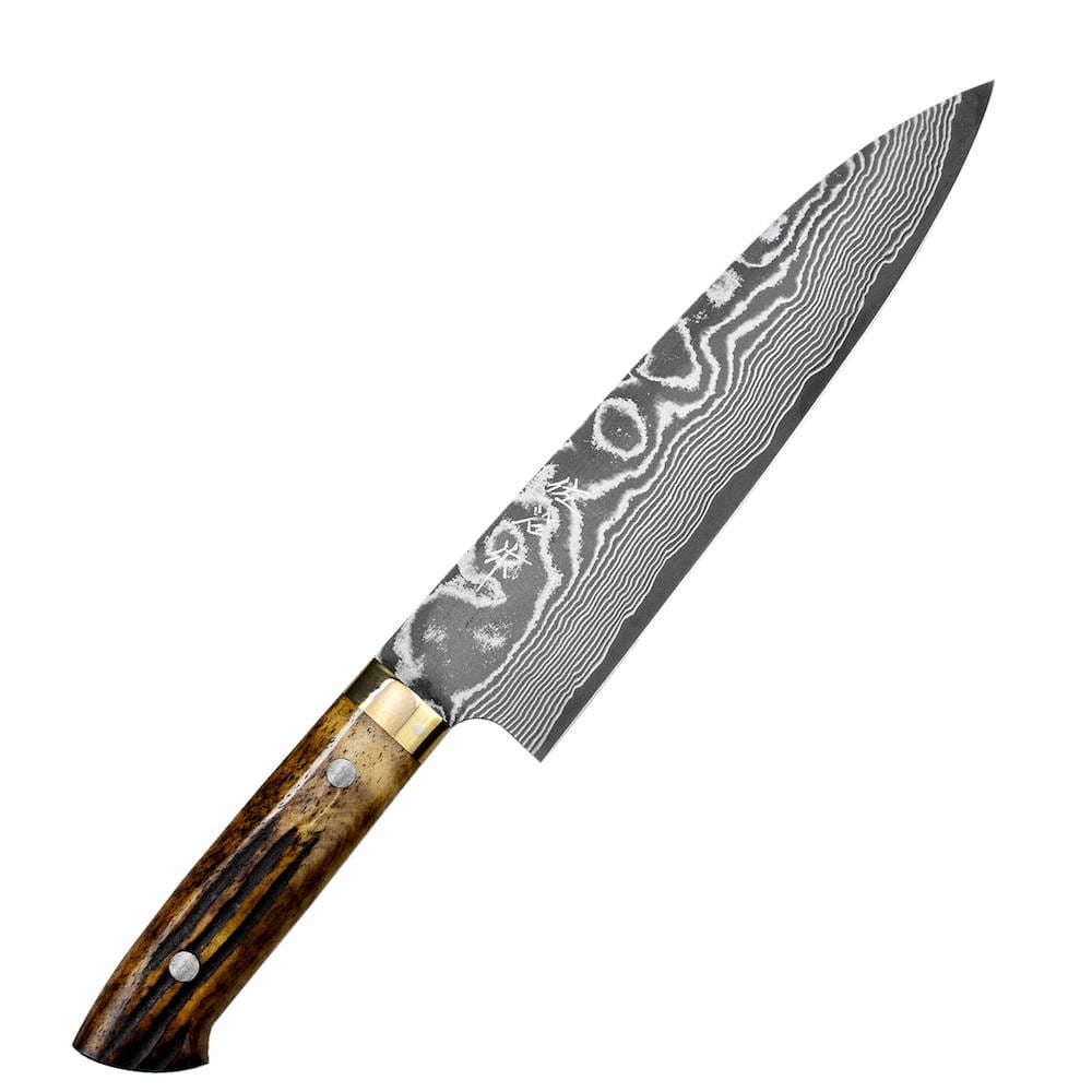 Takeshi Saji Yb Ručne kovaný kuchynský nôž šéfkuchára VG-10 61 Hrc 24 cm