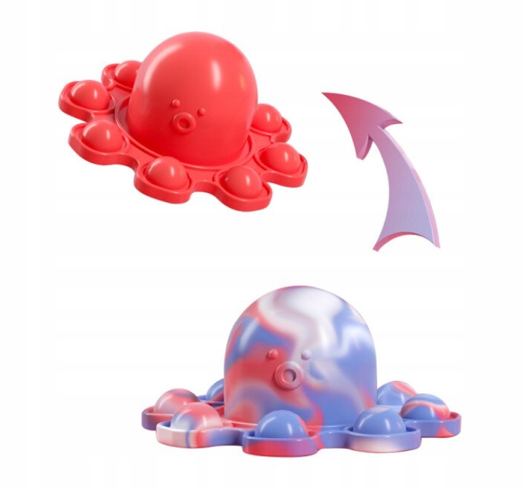 ANTYSTRESOWA OŚMIORNICA SILIKONOWA DWUSTRONNA