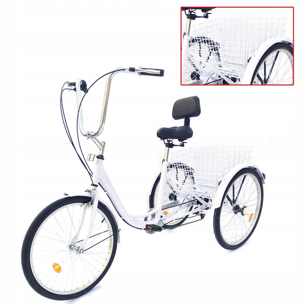 ROWER 3 kołowy TRÓJKOŁOWY 24' 6 BIEGÓW Rehabilit Model 6-prędkość