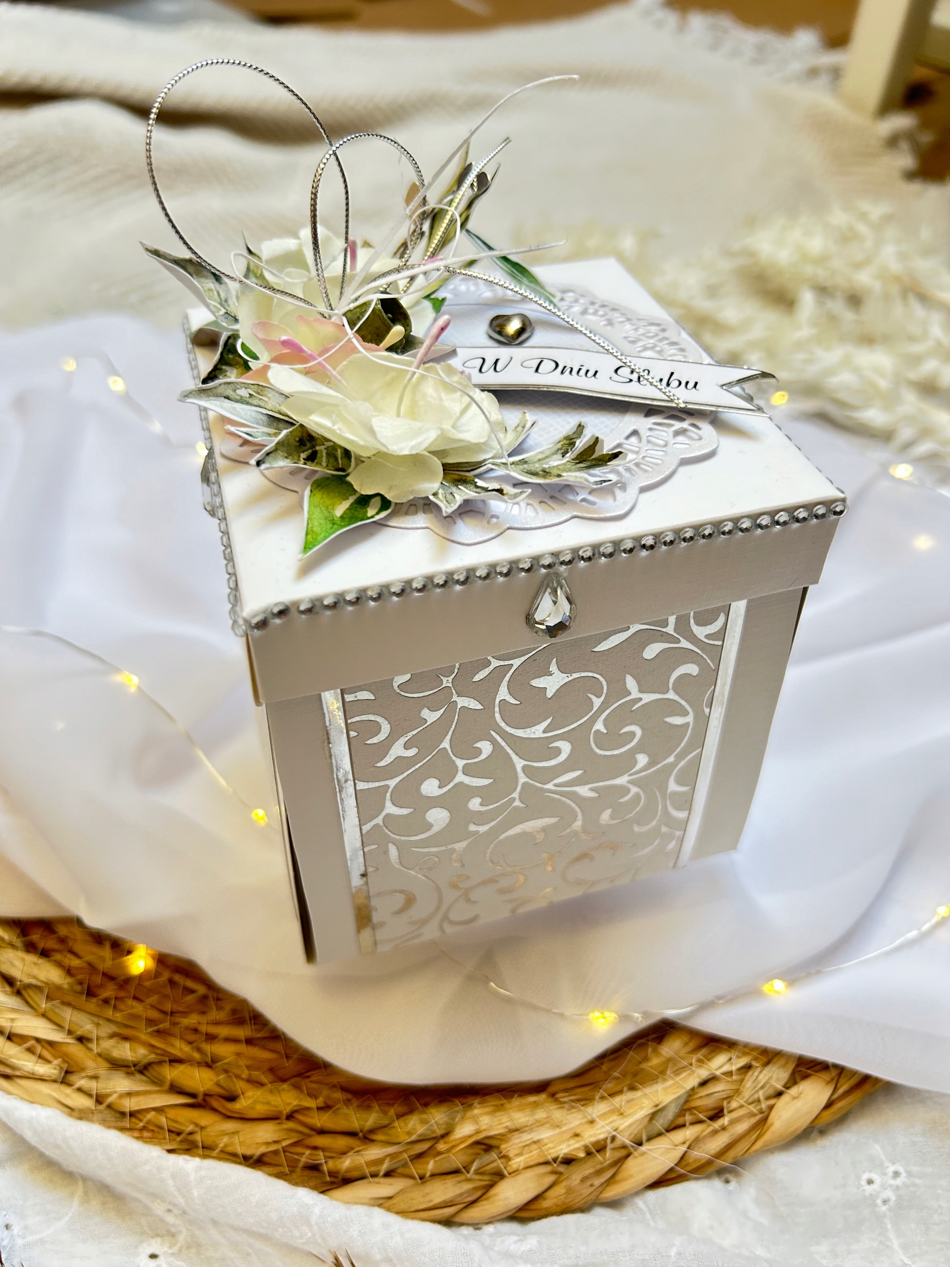 Svatební suvenýr exploding box přání dárek