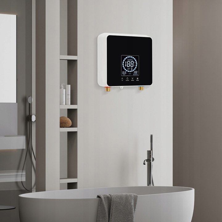 Elektrický prietokový ohrievač vody 7500 W LCD