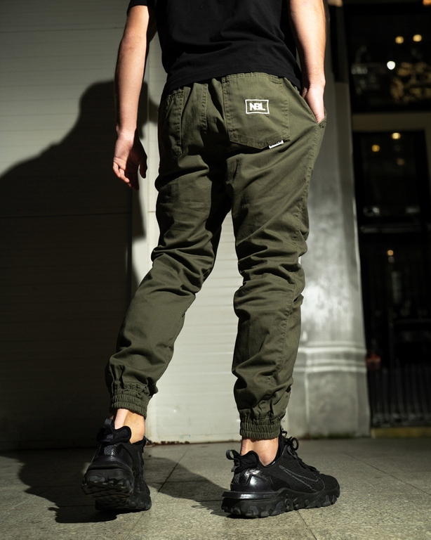Kalhoty New Bad Line Joggery Chino Olive Nbl vel. M