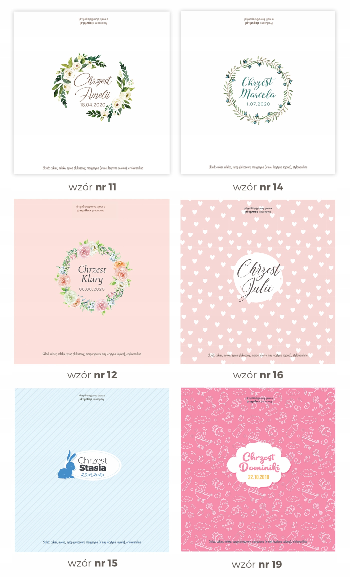 KRÓWKI NA CHRZEST ŚWIĘTY 1 KG Personalizowane krówki mleczne na chrzciny Waga 1 kg