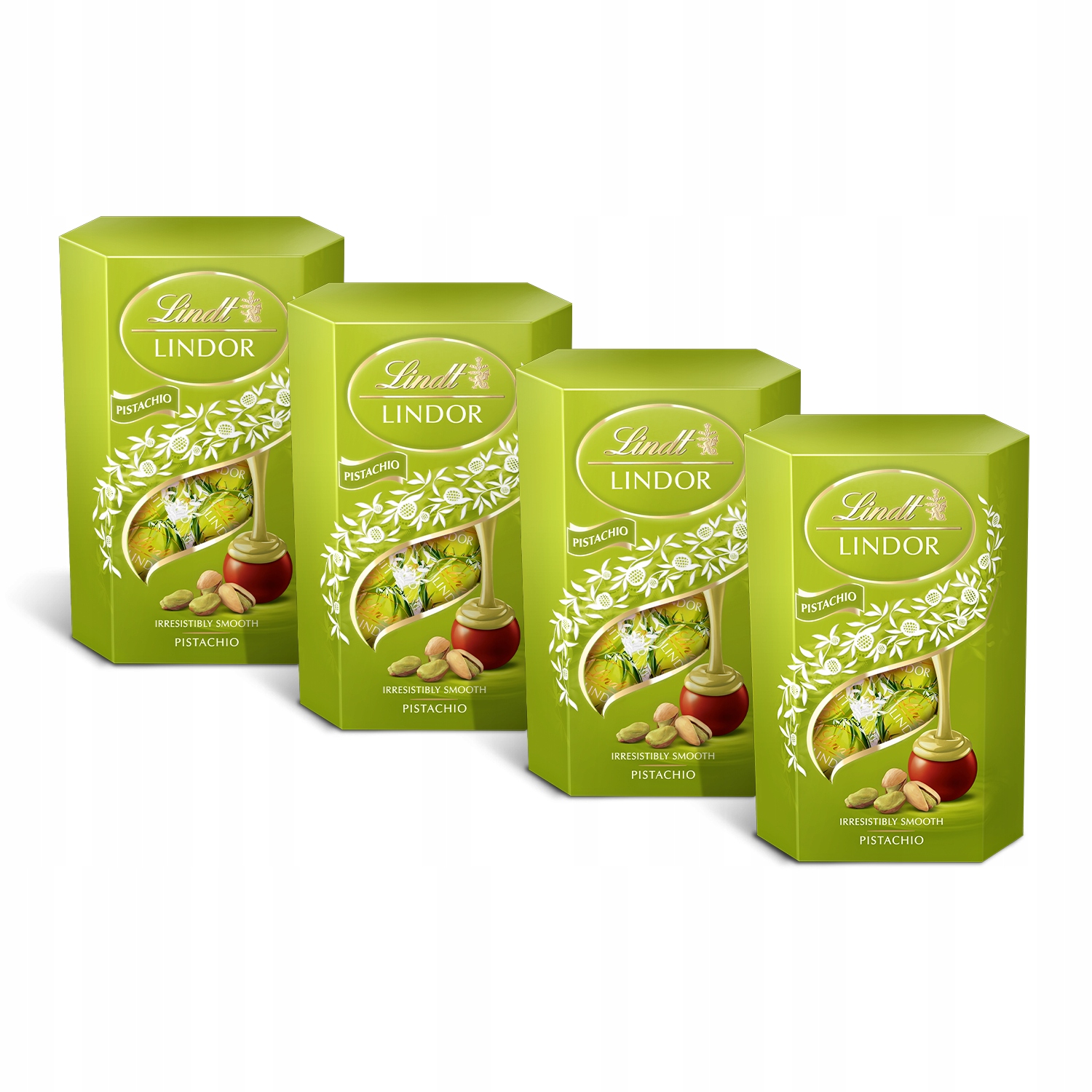 Lindt Lindor Praliny pralinki czekoladki czekolada mleczna pistacje 200g x4
