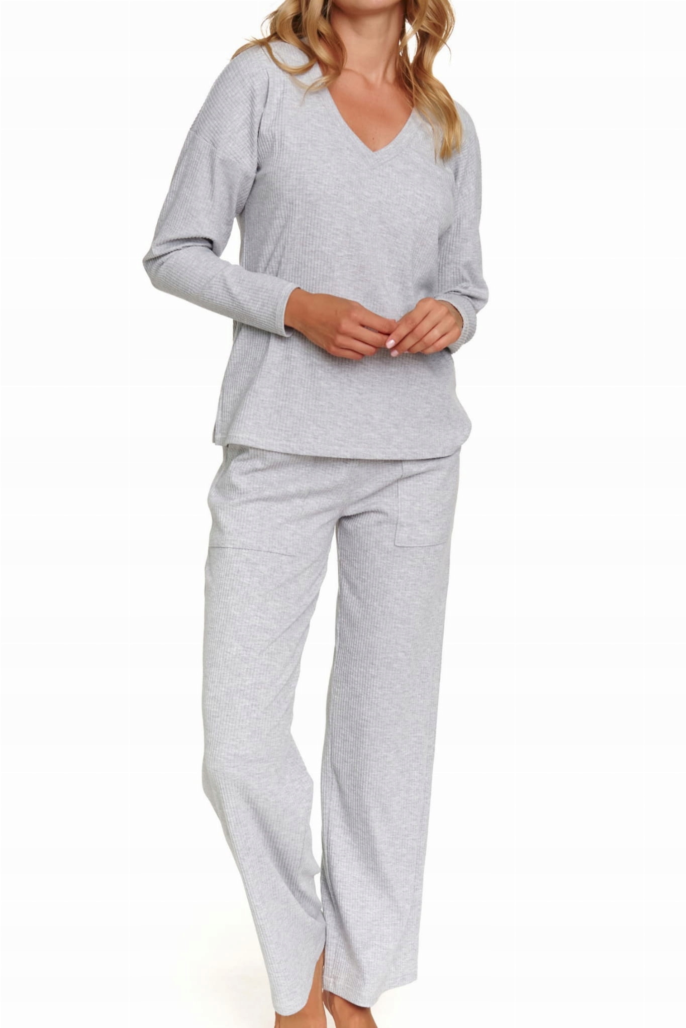 Dámské pyžamo Doctor Nap PM.7164 2-3XL šedé [Velikost 2XL]