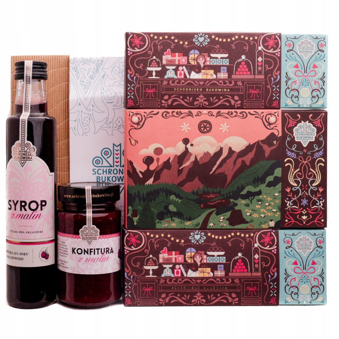 Box dárkový koš pro babičku a dědečka Schronisko Bukowina