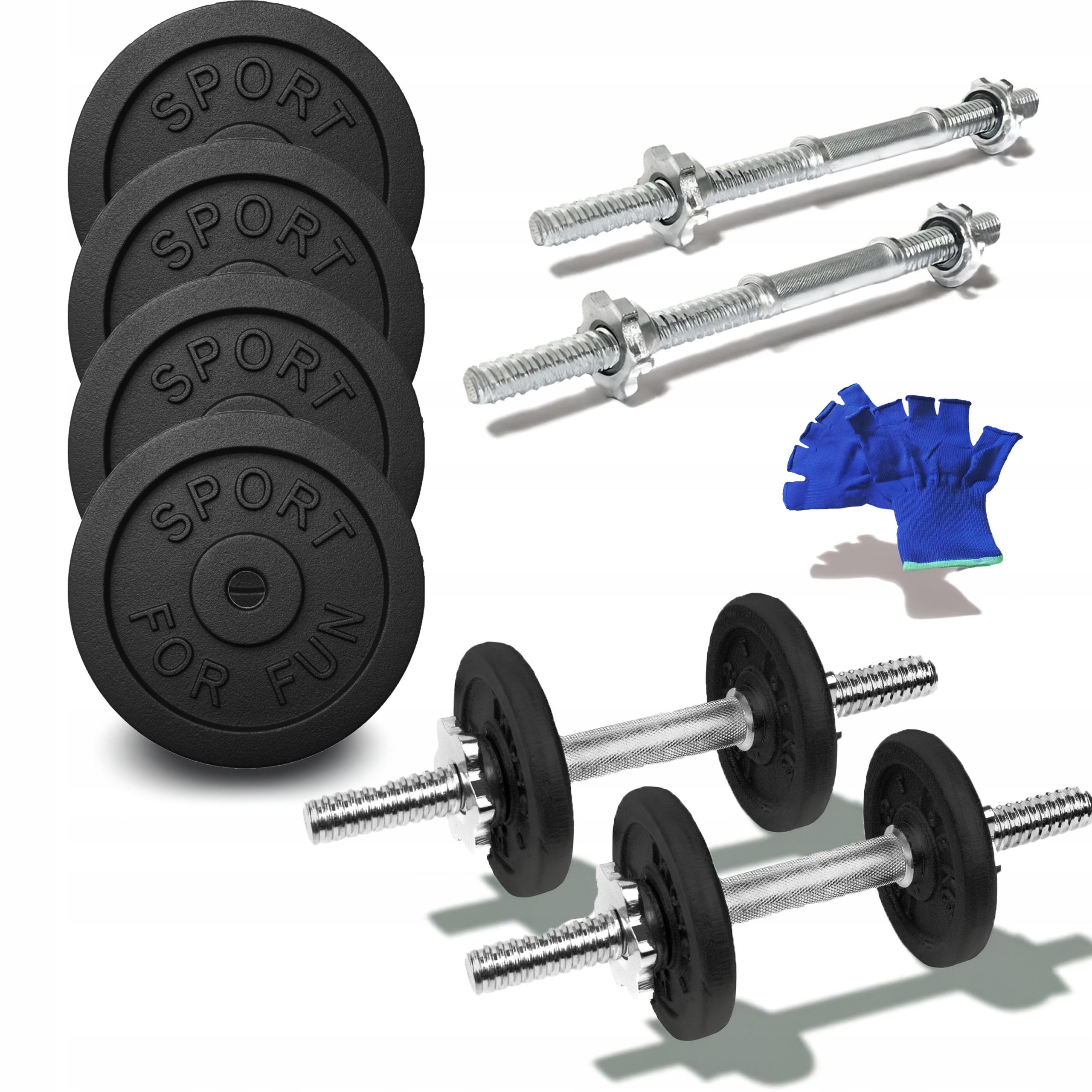 Obciążenie Żeliwne hantle zeliwne talerz 28mm Zestaw 8kg hantle 2x4kg