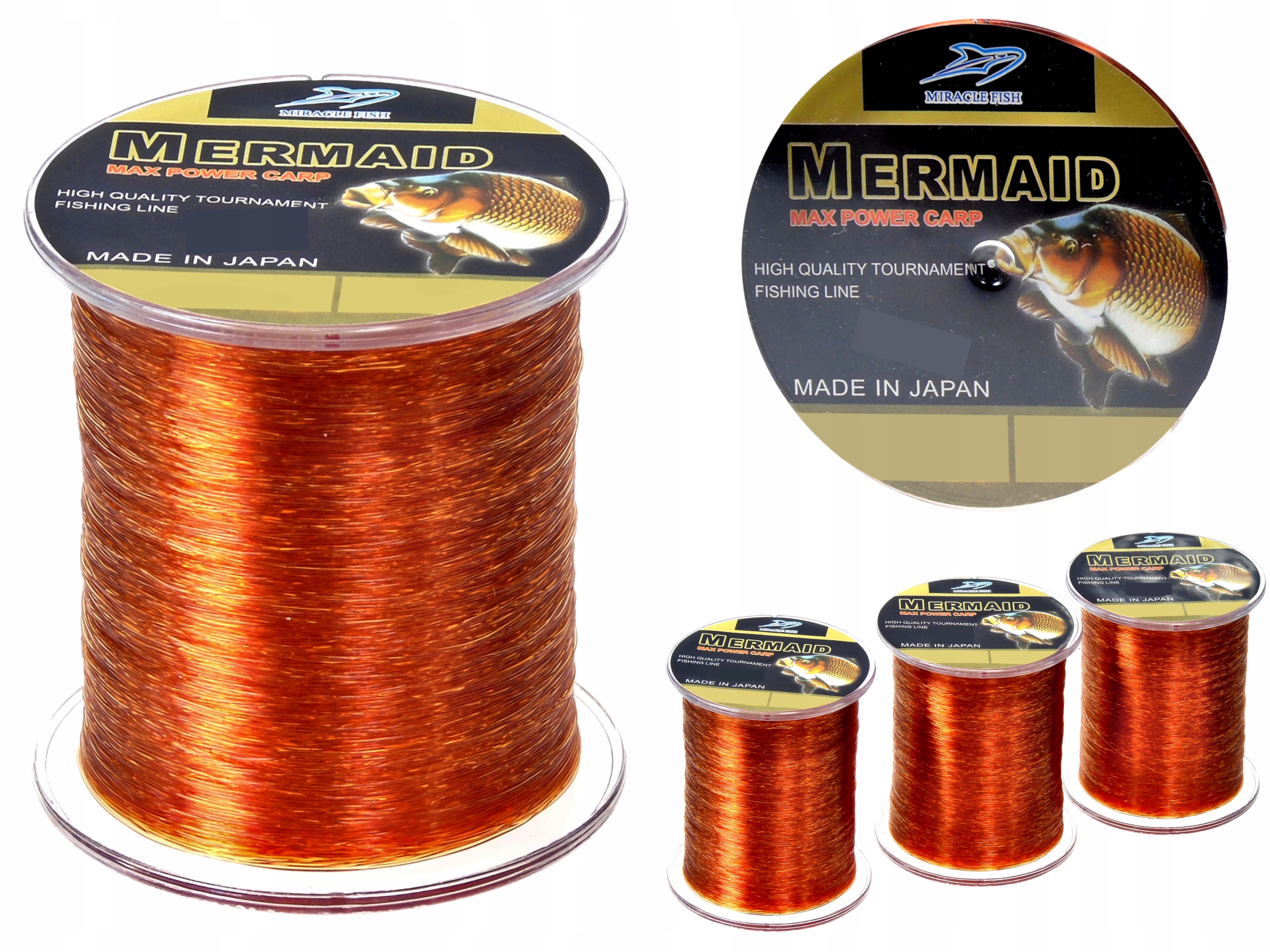 Żyłka Mermaid Carp 0,28 MM 15 kg 500m Tonąca Feeder Grunt Spławik Miedź