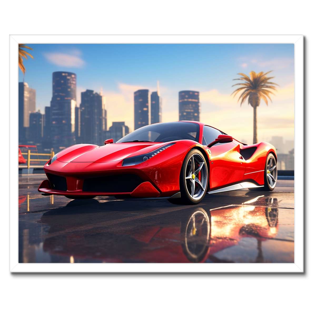 Plakáty v rámu 50x40 Červené Ferrari