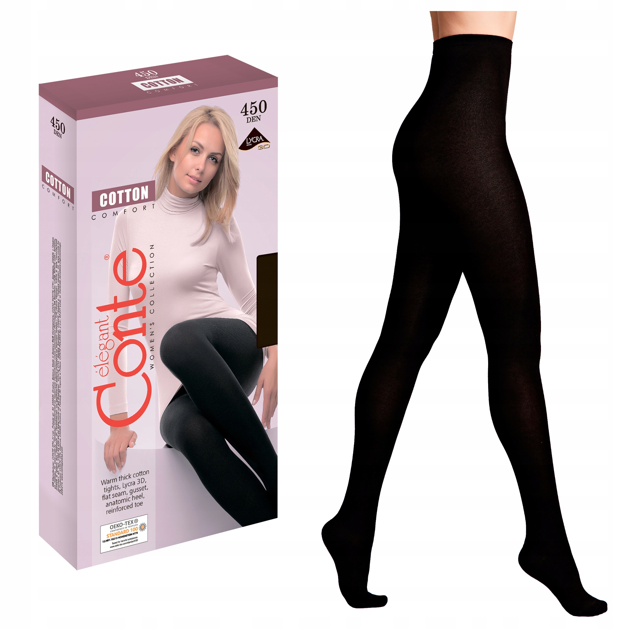 

Grube rajstopy bawełniane z lycrą Cotton 450 Lycra