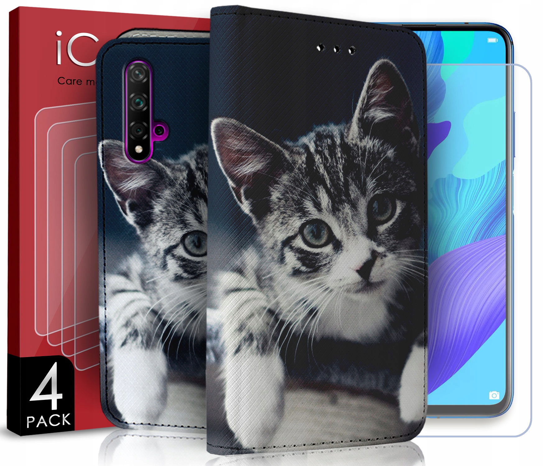 

Etui Do Huawei Nova 5T Szkło 4SZT