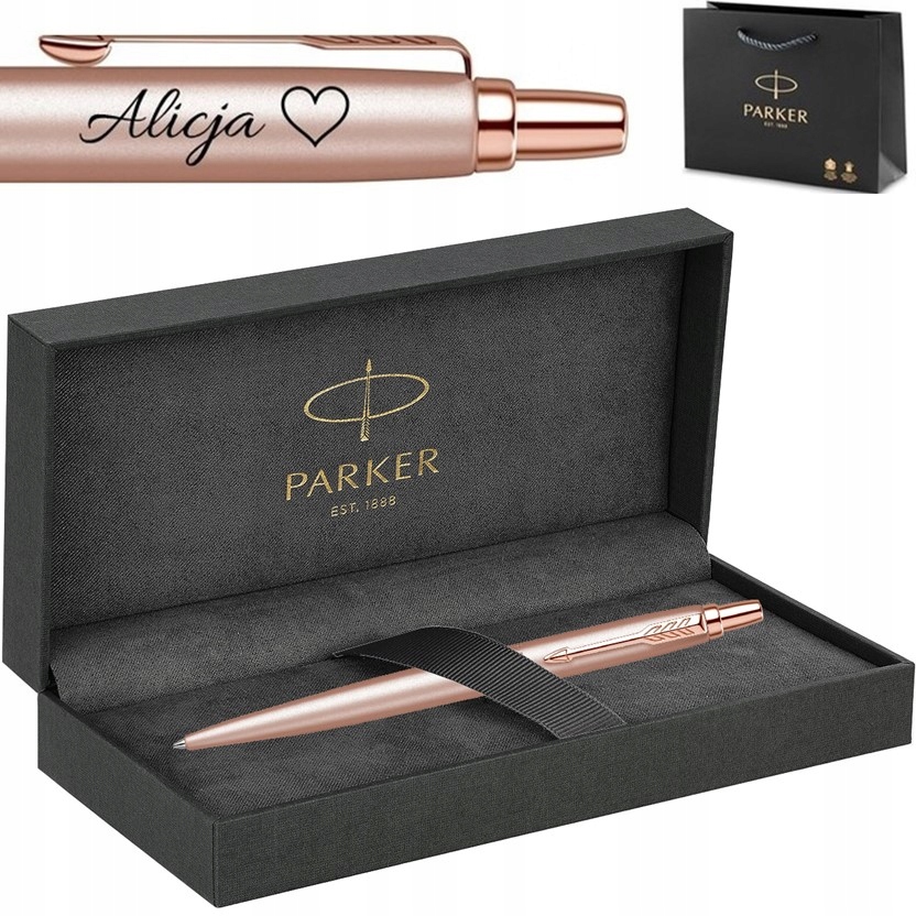 Długopis Parker Jotter XL Stalowy Pink Różowy Etui Premium Grawer