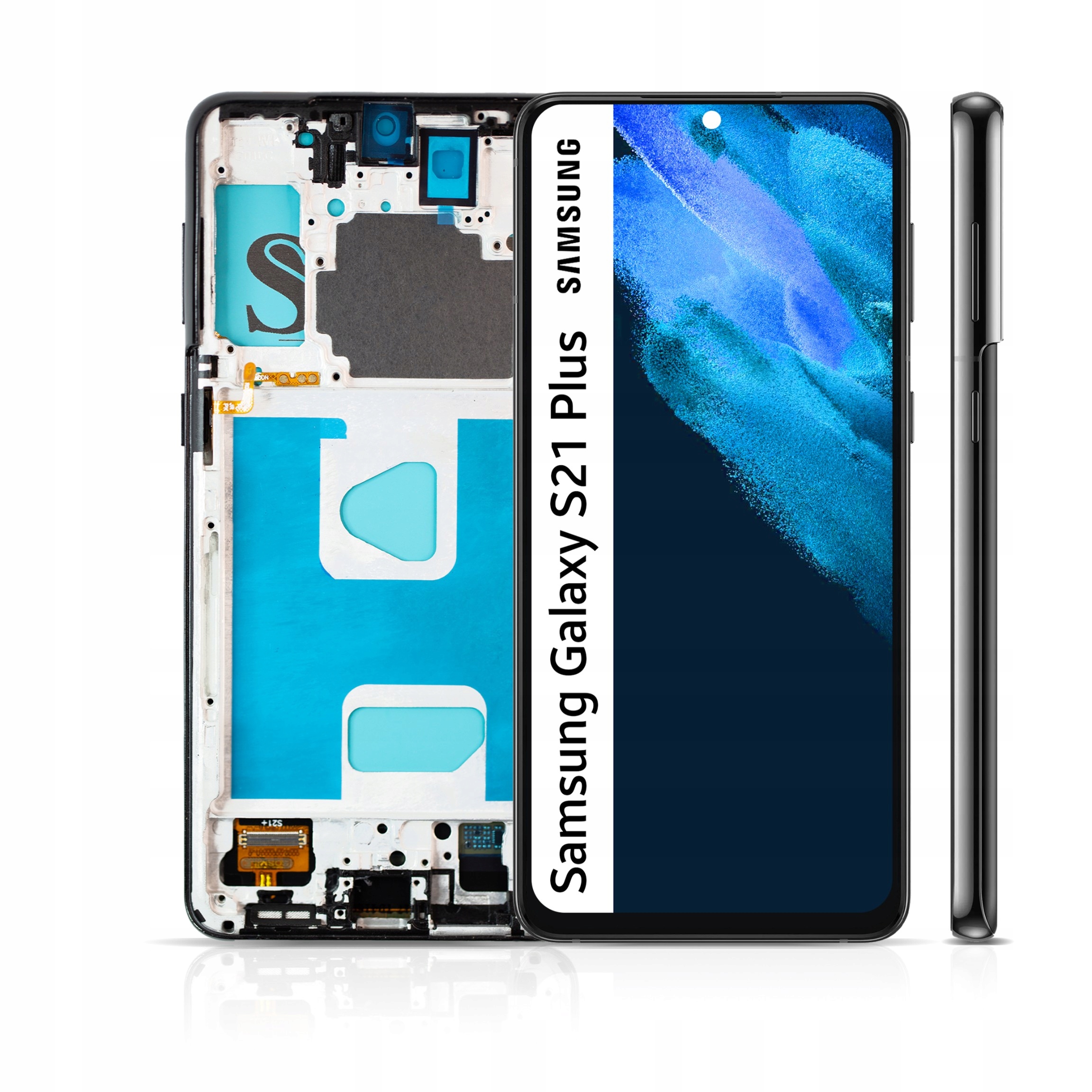Incell pro Samsung Galaxy S21 Plus LCD Černý Digitizer Dotyk Rámeček Černý