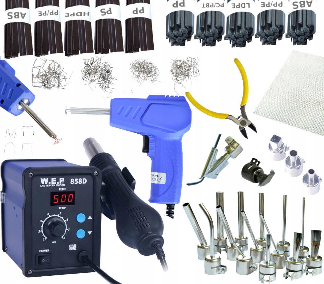 ZSZYWACZ ZSZYWARKA SPAWARKA plastiku HOTAIR 858D + Zestaw Startowy 20 dysz