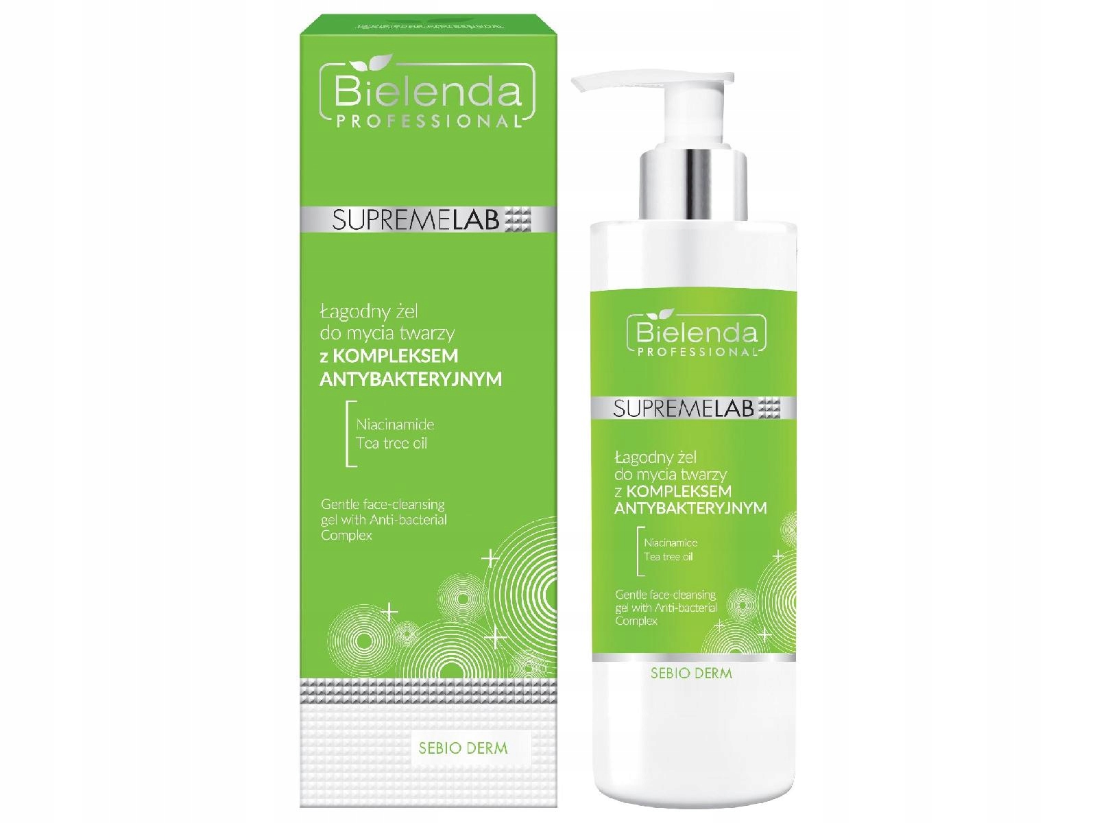 2x Gel na mytí obličeje Bielenda Professional SupremeLab Sebio Derm
