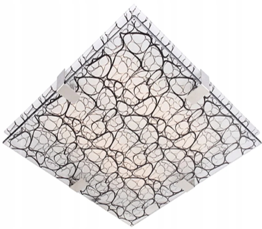 Stropná lampa stropné svietidlo biela čierna štvorcová 40 cm Candellux