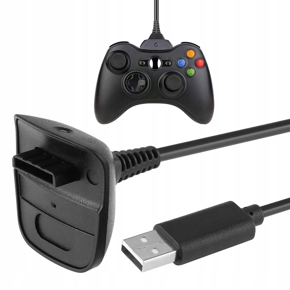 KABEL ŁADOWARKA DO PADA XBOX 360 USB PLAY CHARGE