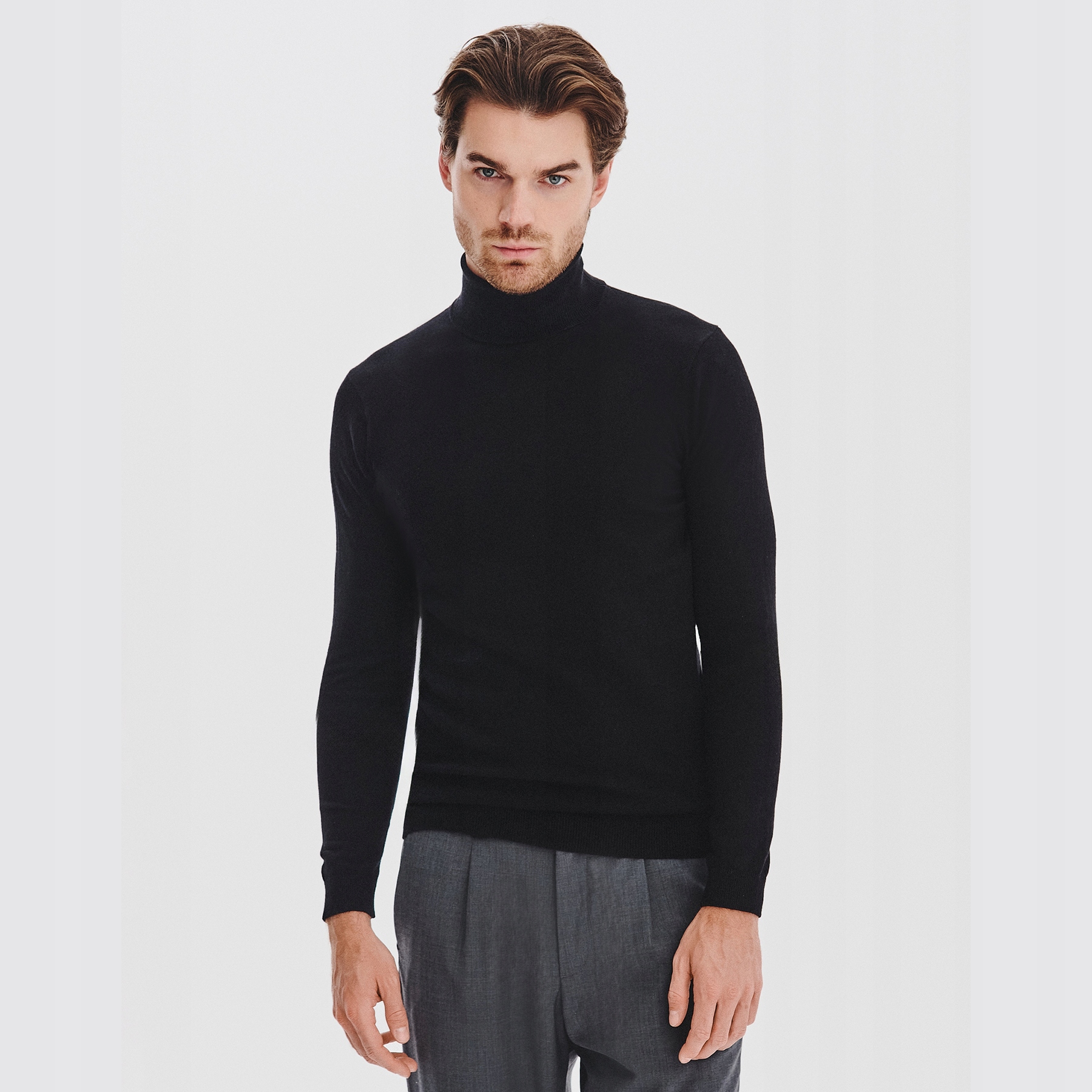 Pánský pletený rolák Pako Lorente v černé barvě, vel 3XL