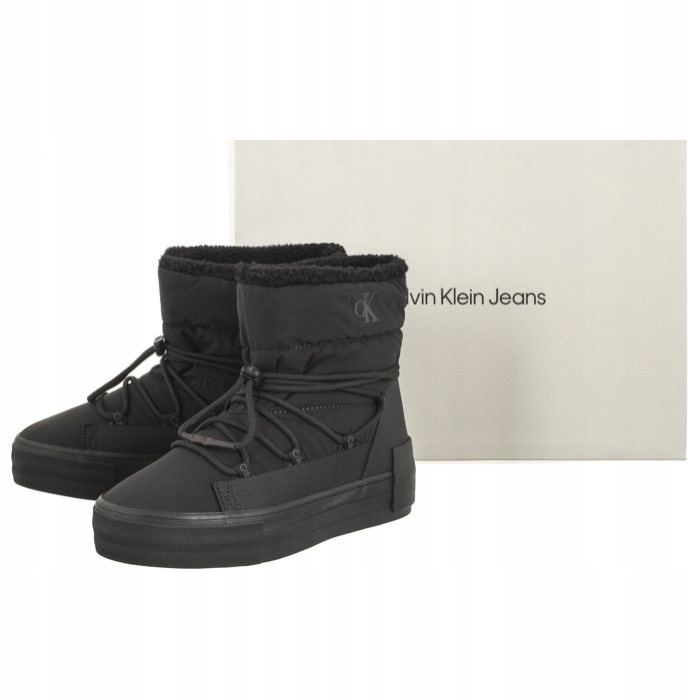 Buty Śniegowce Calvin Klein Snow Boot Czarne Rozmiar 38
