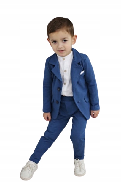 Royal Kids Bawełniany Garnitur Na Sportowo I Kolor Jeans 152/158