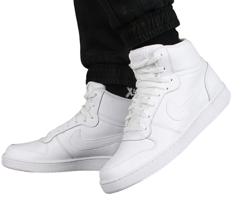Nike Ebernon Mid Bílé Sportovní Boty Pánské Zimní Vysoké za kotník Podzim