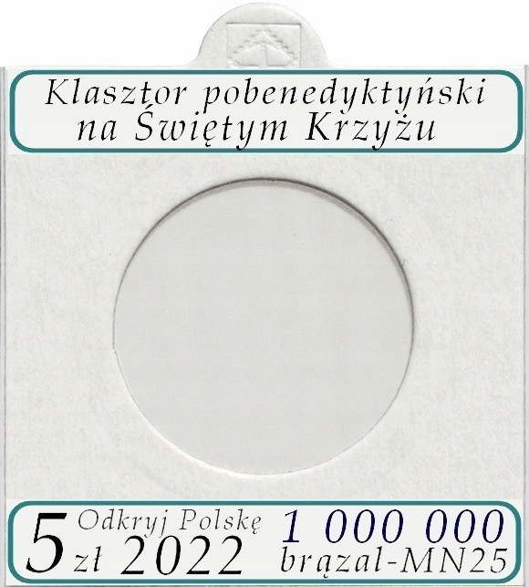 

Holder na monetę 5 zł Klasztor na Św Krzyżu opis