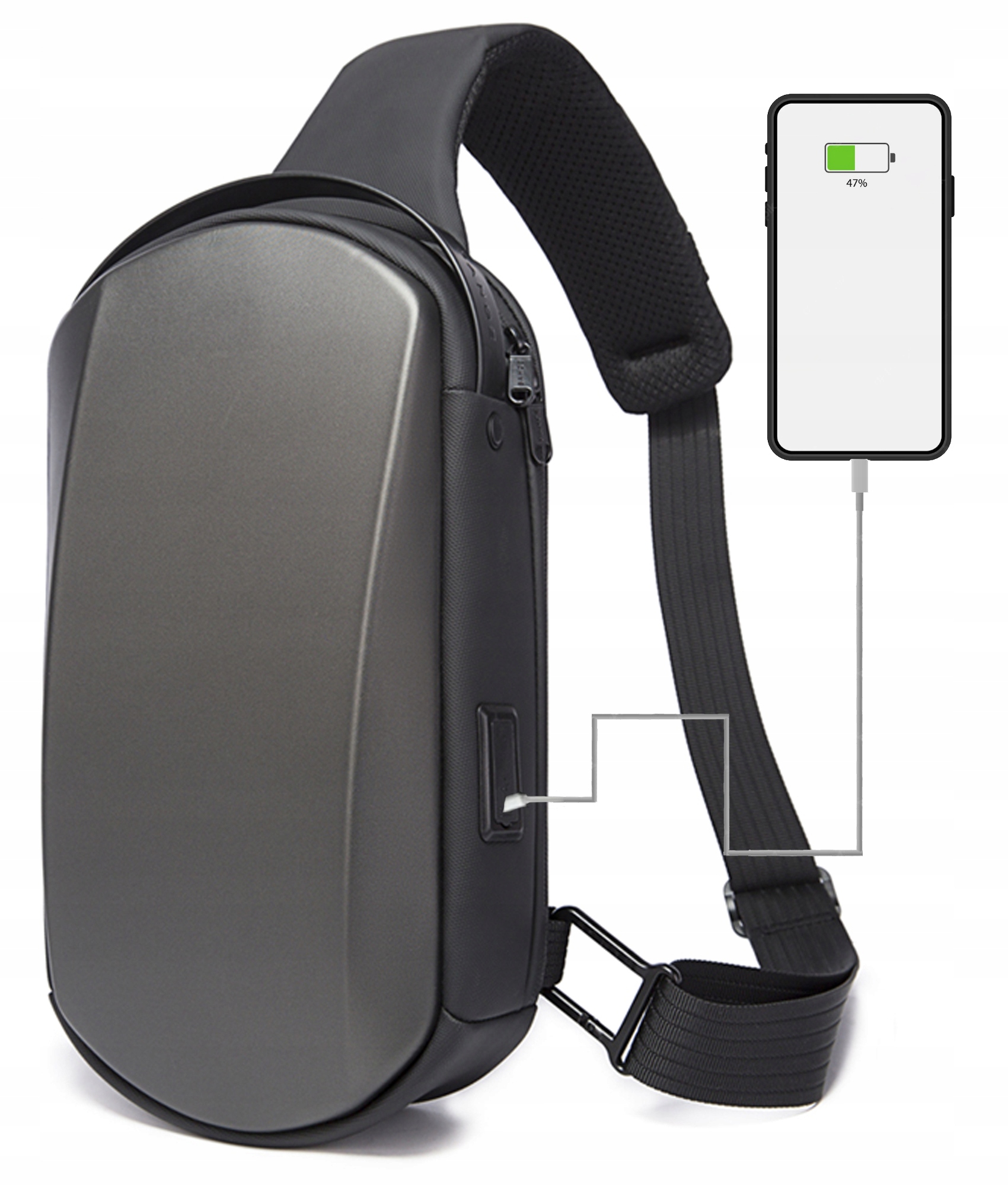 Miejski Plecak miejski Bange na Jedno ramię Organizer Usb Casual Skorupa