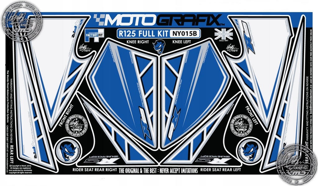 Set Oklein Bok Predná Zadná Časť Yamaha R125