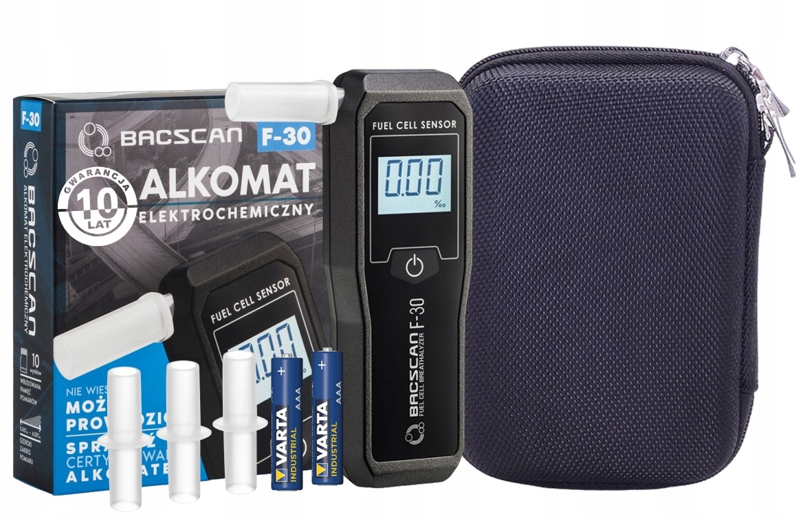Alkomat BACSCAN F30 + kalibracja + etui