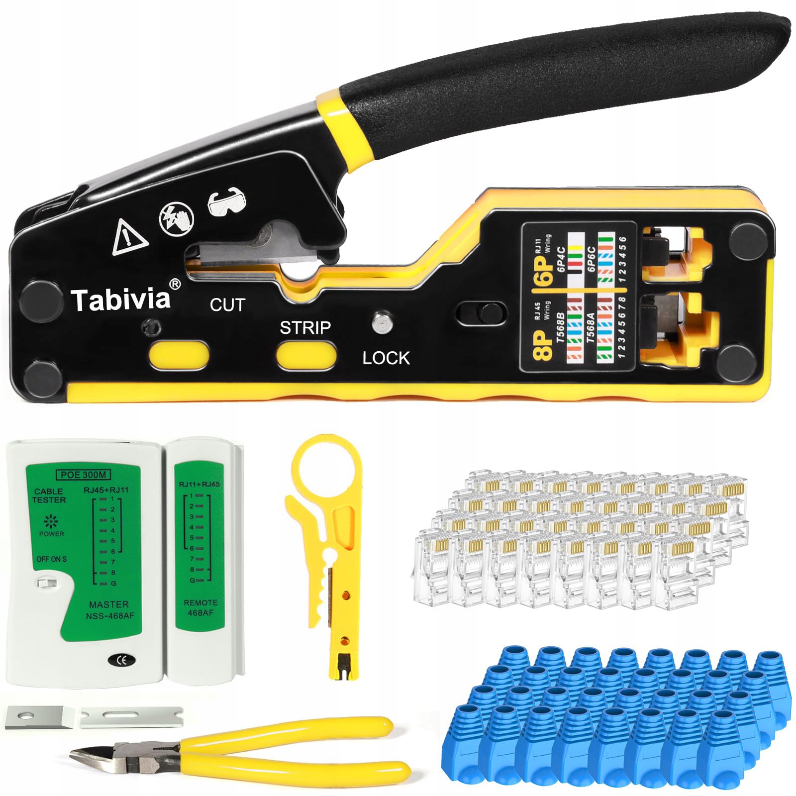 Sada Síťových Nástrojů Pro Konektory RJ45 Tester Svorka Stahovák Pouzdro