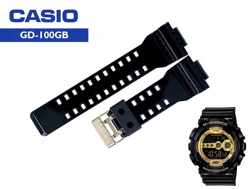 Pásek Casio GA-110GB GA-710GB GD-100GB Zlatá Originální Spona