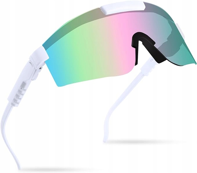 OKULARY SPORTOWE PRZECIWSŁONECZNE ELASTYCZNE FILTR UV400 WHITE + ETUI