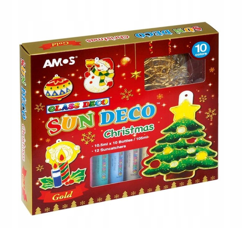 FARBY WITRAŻOWE 10 KOLORÓW+ WITRAŻE CHRISTMAS BN